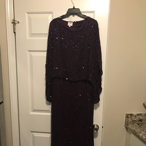 Purple long formal dress